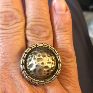 .925 sterling hammered dome ring